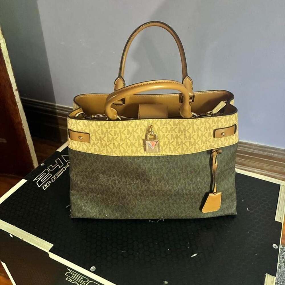 Michael Kors Hamilton Signature Logo Satchel Handbag